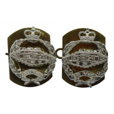 Pair of Royal Tank Regiment Anodised (Staybrite) Collar Badges