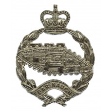 Royal Tank Regiment Officer's Cap Badge - Queen's Crown