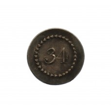 George III 34th (Cumberland) Regiment of Foot Button c.1790-1797 (17mm)