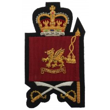 Welsh Guards Warrant Officer Class 2 W.O.II Bullion Sleeve Badge - Queen's Crown