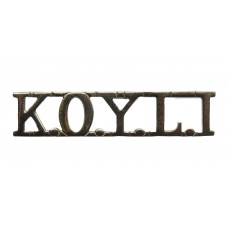 King's Own Yorkshire Light Infantry (K.O.Y.L.I.) Chrome Shoulder Title