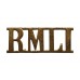 Royal Marine Light Infantry (R.M.L.I.) Shoulder Title