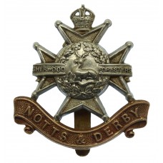 Notts & Derby Regiment (Sherwood Foresters) Cap Badge - King's Crown