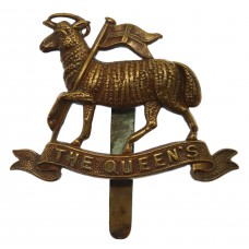 The Queen's (Royal West Surrey) Regiment WW1 All Brass Economy Cap Badge