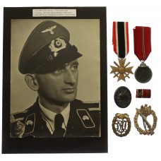 Interesting WW2 German Group of Medals, Certificates, Documents and Photos - Unteroffizier Karl Zworner, 2nd Company, 435th Corps Signals Battalion, XXXV Army Corps (late 693rd Panzer Propaganda Company, 2nd Panzer Army)