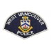 Canadian West Vancouver Police Cloth Patch Badge