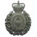 Dewsbury Borough Police Wreath Helmet Plate - Queen's Crown