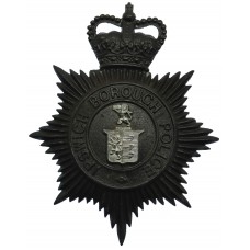 Ipswich Borough Police Night Helmet Plate - Queen's Crown