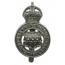 Caernarvonshire Constabulary Cap Badge- King's Crown