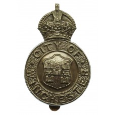 Winchester City Police Cap Badge - King's Crown