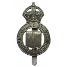 Northumberland Constabulary Cap Badge - King's Crown