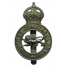 Surrey Constabulary Cap Badge - King's Crown