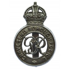 George VI Gravesend Borough Police Cap Badge - King's Crown