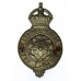 North Riding Constabulary White Metal Kepi/Cap Badge - King's Crown