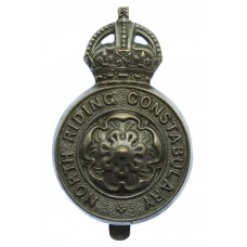 North Riding Constabulary Chrome Cap Badge - King's Crown