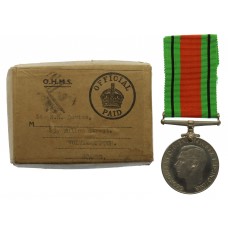 WW2 Defence Medal with Box of Issue - Miss Sarah Rose Davies