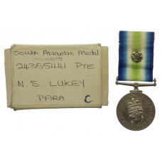 South Atlantic Medal 1982 (with Rosette) - Pte. N.S. Lukey, 2nd Bn. Parachute Regiment