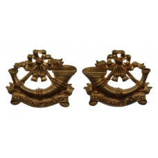 Pair of Victorian King's Shropshire Light Infantry (K.S.L.I.) Collar Badges (c.1881-1882)