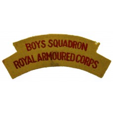 Boys Squadron Royal Armoured Corps RAC (BOYS SQUADRON/ROYAL ARMOURED CORPS) Cloth Shoulder Title