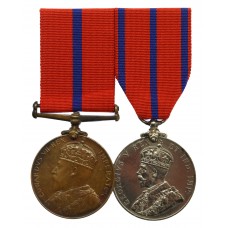 1902 Police Coronation Medal & 1911 Police Coronation Medal Pair - P.C. William George Hacker, Thames Division, Metropolitan Police