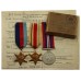 WW2 Medal Group of Three with Original Certificate of Service and Box of Issue - Smn. H.T. Penfield, Royal Navy