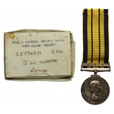 Africa General Service Medal (Clasp - Kenya) - Cfn. J.W. White, Royal Electrical & Mechanical Engineers