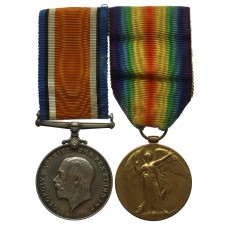 WW1 British War & Victory Medal Pair - Pte. M.C.B. Slingsby, The Queen's (Royal West Surrey) Regiment