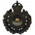 Durham County Constabulary Wreath Helmet Plate - King's Crown