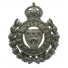 Leeds City Police Wreath Cap Badge - King's Crown