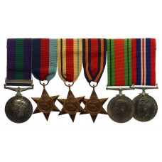 General Service Medal (Clasp - Palestine) and WW2 Medal Group of Six - Pte. C. Bell, West Yorkshire Regiment