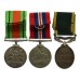 WW2 Defence Medal, War Medal and Territorial Efficiency Medal Group of Three - Sjt. A.T. Elmslie, Royal Fusiliers