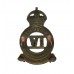 4th Queen's Own Hussars Collar Badge - King's Crown