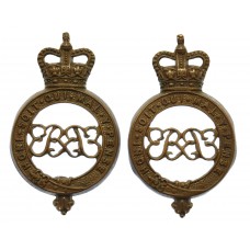 Pair of Grenadier Guards Shoulder Titles - Queen's Crown