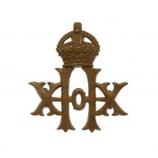 20th Hussars Collar Badge - King's Crown