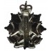 Border Regiment Anodised (Staybrite) Cap Badge - Queen's Crown