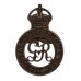 George V Royal Horse Guards Officer's Service Dress Cap Badge