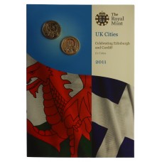 Royal Mint 2011 UK Cities £1 Coin Set - Celebrating Edinburgh and Cardiff