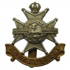 Notts & Derby Regiment (Sherwood Foresters) Cap Badge - King's Crown