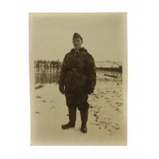 Original WW2 Photograph of a German Soldier in Camouflage Parka - Dated December 1943