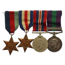 WW2 and General Service Medal (Clasp - Palestine 1945-48) Group of Four - Gdsm. A. Hanson, Coldstream Guards