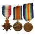 WW1 1914 Mons Star Medal Trio - Pte. A.E. Pell, Middlesex Regiment - Wounded at Le Basse