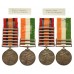 The Boer War Medals of Private H. G. Goodey, Essex Regiment, together with those of Privates A. Hammond and A. Mann, Essex Regiment, who gallantly rescued Goodey, when wounded, during the action at Belfast, 26 August 1900