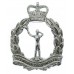 Royal Observer Corps Chrome Cap Badge - Queen' Crown