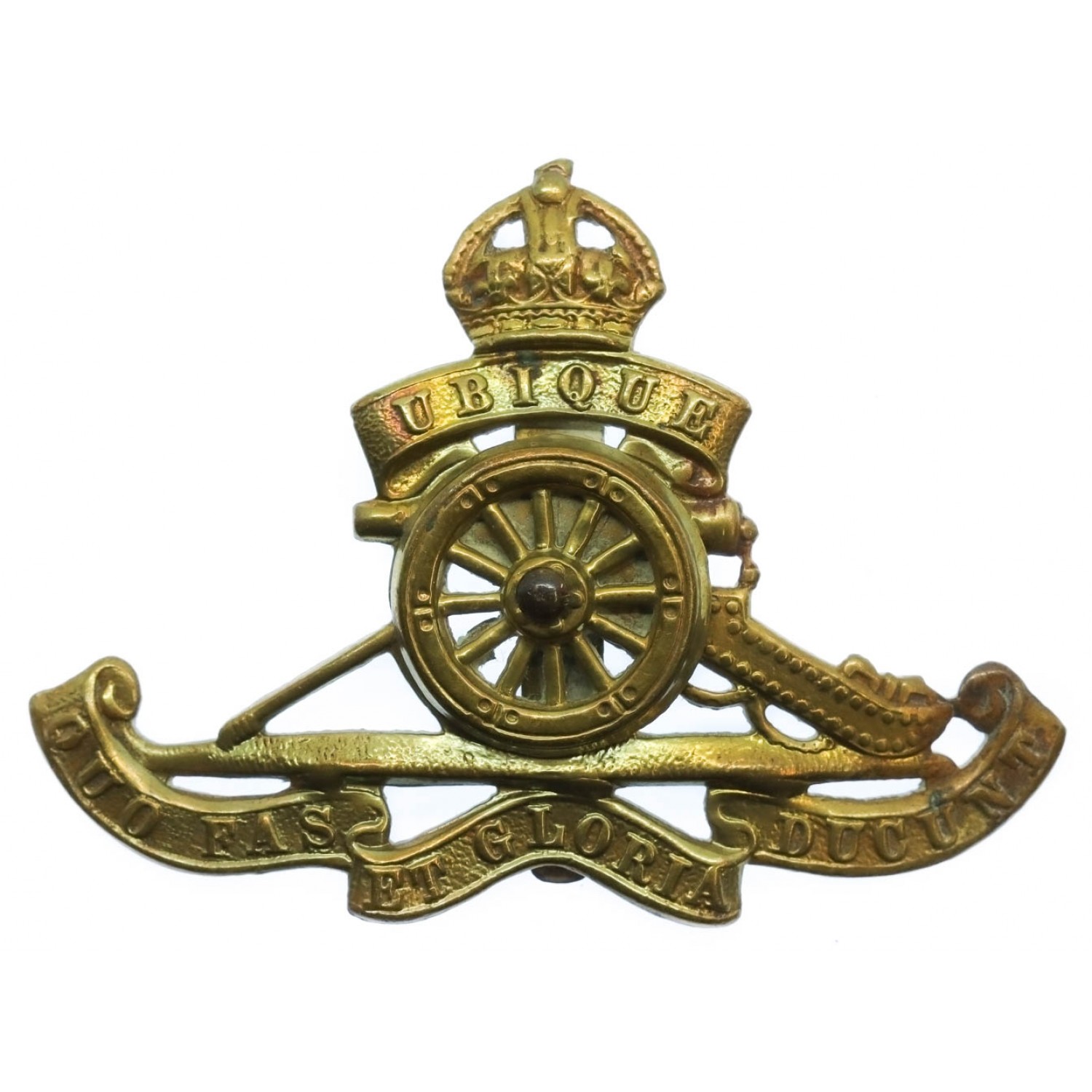 Royal Artillery (Revolving Wheel) Cap Badge - King's Crown