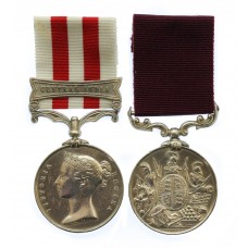 Indian Mutiny Medal (Clasp - Central India) and Army Long Service & Good Conduct Medal Pair - Sergt. G. Bloor, 95th Regiment of Foot (Derbyshire)