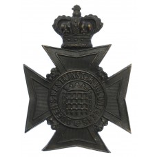 Victorian Queen's Westminster Rifle Volunteers Helmet Plate