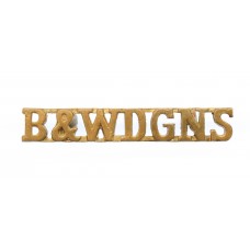 Berkshire & Westminster Dragoons (B&WDGNS) Shoulder Title