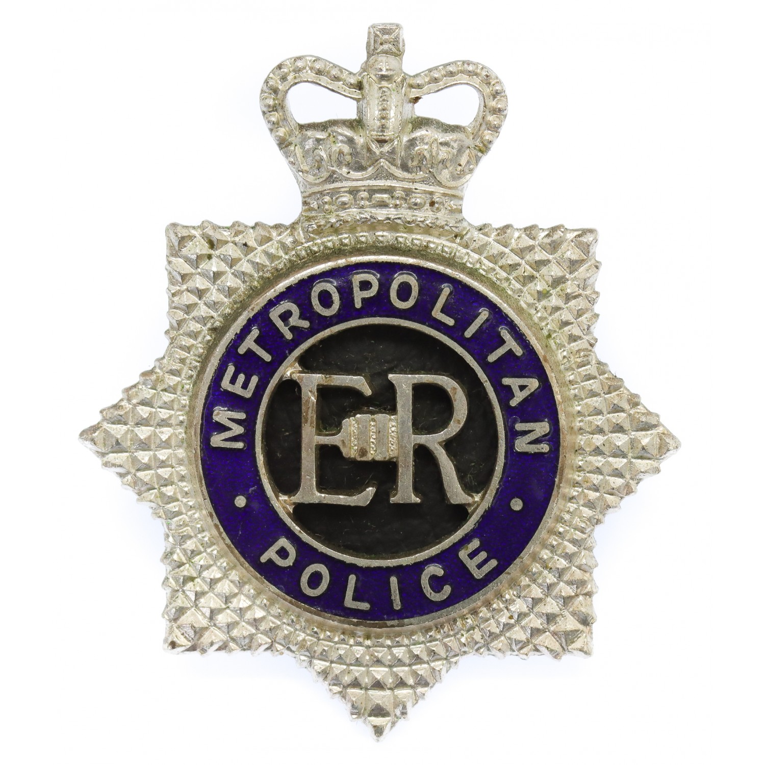 Metropolitan Police Senior Officer's Silvered & Enamel Cap Badge ...