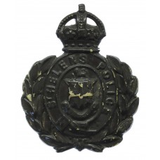 St Helen's Police Night Helmet Plate - King's Crown