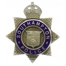 Southampton Police Senior Officer's Enamelled Cap Badge - King's Crown